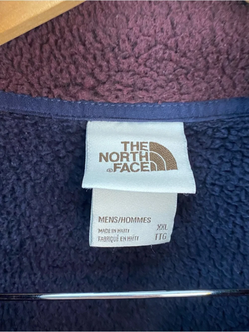 North‎ Face Gordon Lyons Fleece Pullover Sweater 1/4 Zip Mens XXL Burgundy